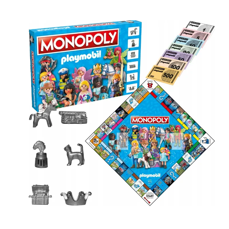 MONOPOLY PLAYMOBIL GRA PLANSZOWA RODZINNA POLSKA WERSJA HASBRO 8+