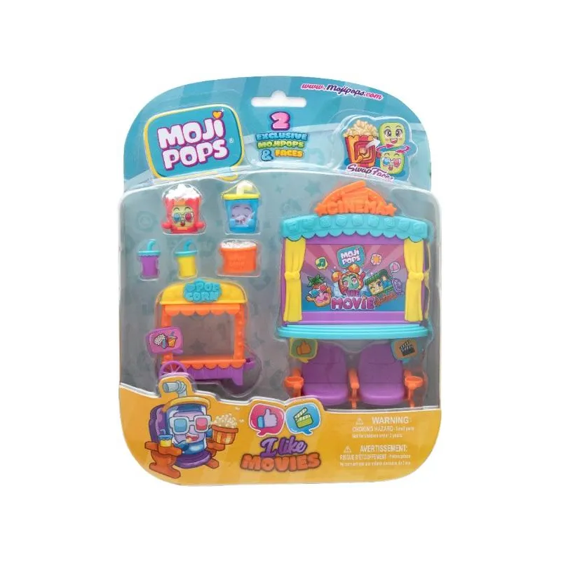 MOJIPOPS I LIKE MOVIES 2 FIGURKI KOLEKCJONERSKIE Z WYMIENNYMI BUZIAMI I AKCESORIAMI - Magic box