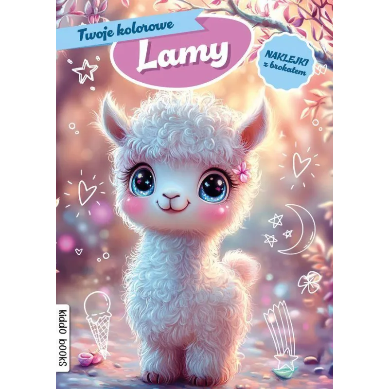 TWOJE KOLOROWE LAMY. KOLOROWANKA Z NAKLEJKAMI