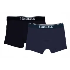 MAJTKI BOKSERKI MĘSKIE XL 2-PAK GRANAT + CZERŃ LONSDALE