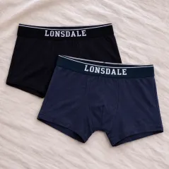 MAJTKI BOKSERKI MĘSKIE L 2-PAK GRANAT + CZERŃ LONSDALE