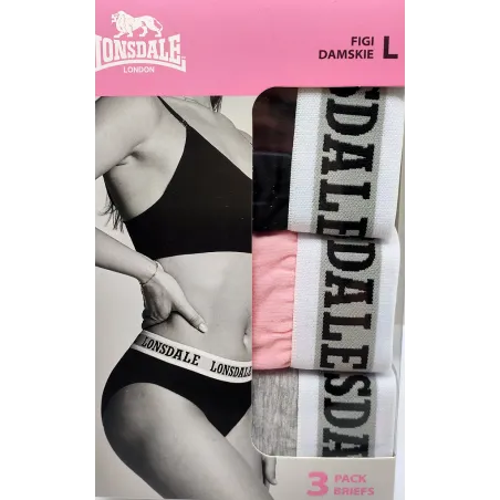 Figi Damskie Lonsdale 3 Szt. Rozmiar L