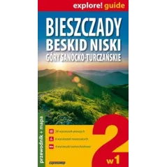 BIESZCZADY, BESKID NISKI, GÓRY SANOCKO-TURCZAŃSKIE 2 W 1- PRZEWODNIK + MAPY