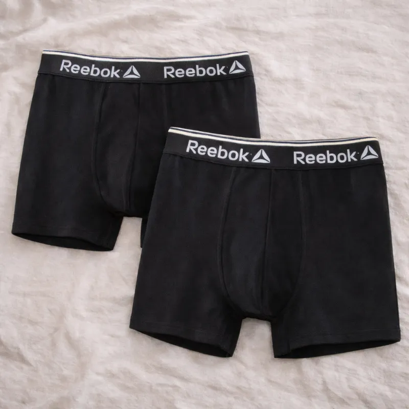 BOKSERKI MĘSKIE REEBOK 2PAK XL CZARNE