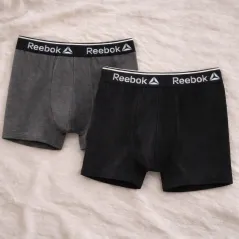 BOKSERKI MĘSKIE 2-PACK M CZARNE + SZARY MELANŻ REEBOK