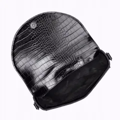 TOREBKA DAMSKA PUCCINI LISTONOSZKA CZARNA KROKODYL