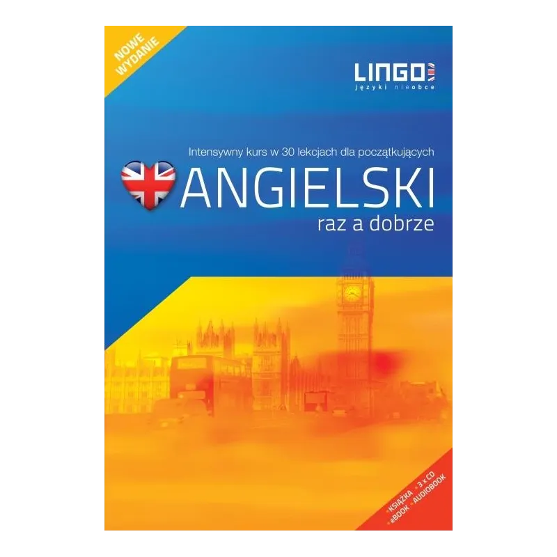 ANGIELSKI RAZ A DOBRZE INTENSYWNY KURS W 30 LEKCJACH DLA POCZĄTKUJĄCYCH 3 CD - Lingea