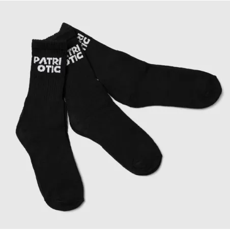 Skarpetki Długie Patriotic 3-Pak Czarne Rozmiar 43-46