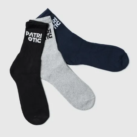 SKARPETKI DŁUGIE PATRIOTIC 3-PAK ROZMIAR 43-46