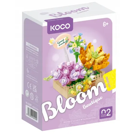 KLOCKI KOCO SUKULENTY W DONICZCE 295 ELEMENTÓW EDUKACYJNA ZABAWA DLA DZIECI 6+