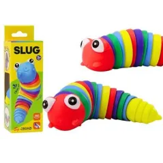 KOLOROWY ŚLIMAK SENSORYCZNY GIĘTKI ROBACZEK ANTYSTRESOWY 3+