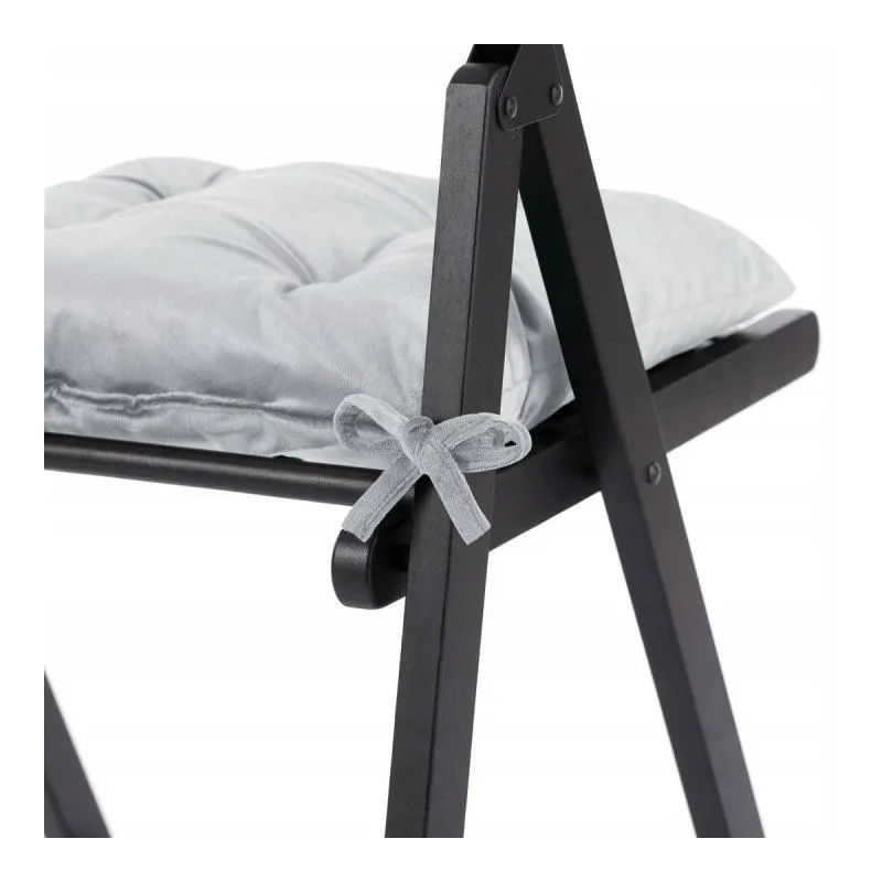 PODUSZKA NA KRZESŁO 40X40 CM VELVET SZARY GLAMOUR AMELIAHOME ALEKSA