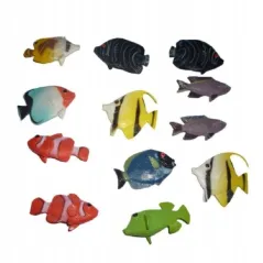 ZESTAW 12 FIGUREK RYBEK DLA DZIECIEDUKACYJNA ZABAWA I ROZWÓJ WYOBRAŹNI 3+