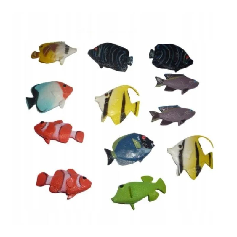 ZESTAW 12 FIGUREK RYBEK DLA DZIECIEDUKACYJNA ZABAWA I ROZWÓJ WYOBRAŹNI 3+