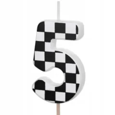 ŚWIECZKA NA TORT CYFRA 5 SZACHOWNICA