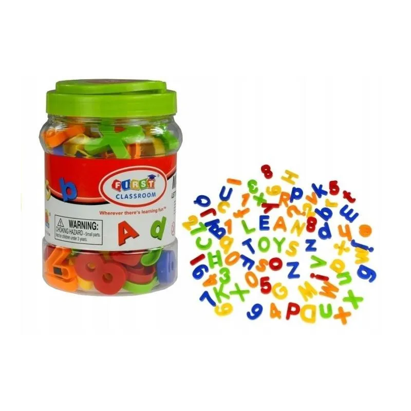 MAGNETYCZNE LITERKI I CYFERKI 78 ELEMENTÓW – NAUKA I ZABAWA W JEDNYM 3+