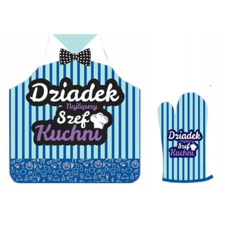 Fartuch I Rękawica Dziadek Szef Kuchni Prezent Na Dzień Dziadka