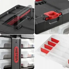 SKRZYNKA NA NARZĘDZIA 37L Z REGULOWANYMI PRZEGRÓDKAMI KETER