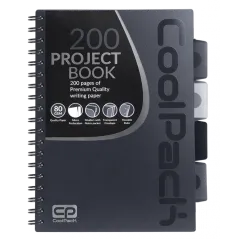KOŁOZESZYT W KRATKĘ B5 COOLPACK 200 STRON Z TRANSPARENTNĄ KOPERTĄ I PRZEKŁADKAMI