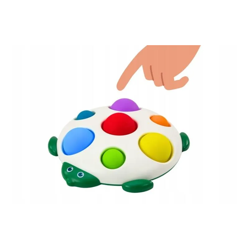 EDUKACYJNY ŻÓŁW SENSORYCZNY POP IT DLA MALUSZKÓW 6M+