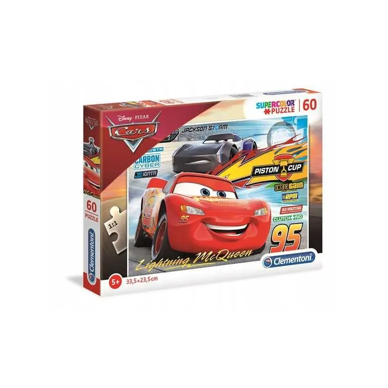 PUZZLE AUTA ZYGZAK MCQUEEN 60 ELEMENTÓW CLEMENTONI 4+