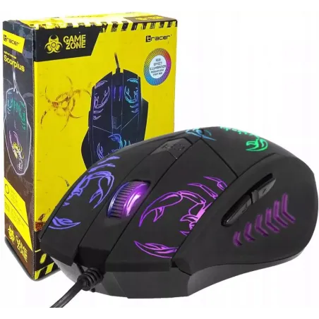 Mysz Gamingowa Tracer Scorpius Usb Gamezone Optyczna 800-1600 Dpi Podświetlenie 6 Kolorów