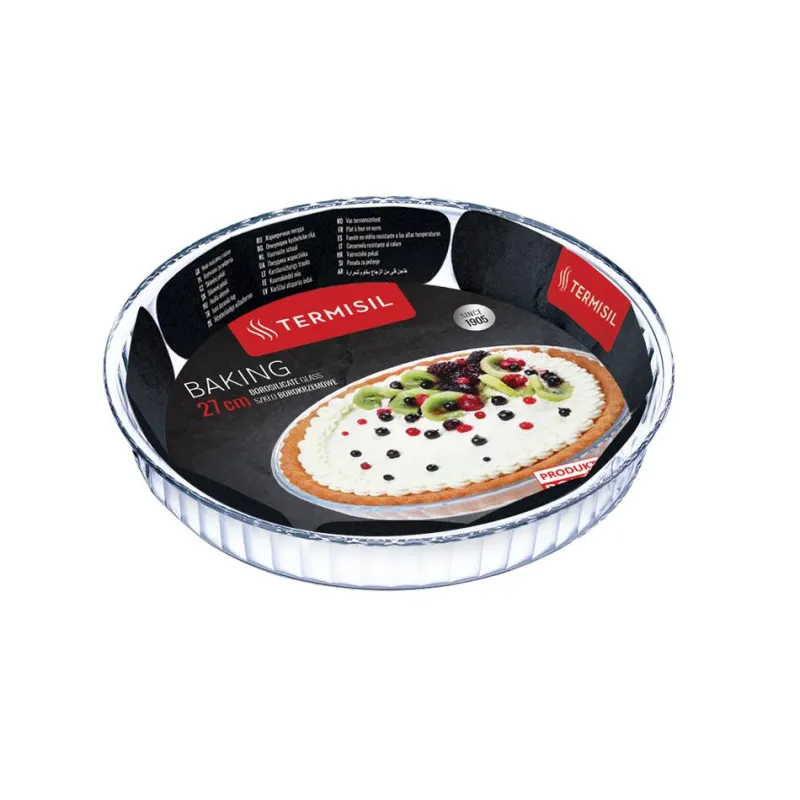 NACZYNIE ŻAROODPORNE TERMISIL FORMA DO TARTY 27 CM DO PIEKARNIKA I MIKROFALI