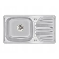 ZLEWOZMYWAK STALOWY HARMONIA 76X43 CM SATYNA INOX 1 KOMORA Z SYFONEM