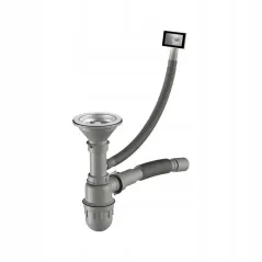 ZLEWOZMYWAK STALOWY HARMONIA 76X43 CM SATYNA INOX 1 KOMORA Z SYFONEM