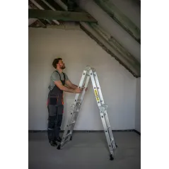 DRABINA WIELOFUNKCYJNA SKŁADANA DRABEST 4X3 STOPNIE + PODEST WYSOKOŚĆ ROBOCZA DO 4,39 M