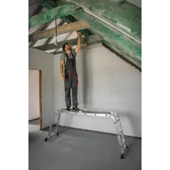 DRABINA WIELOFUNKCYJNA SKŁADANA DRABEST 4X3 STOPNIE + PODEST WYSOKOŚĆ ROBOCZA DO 4,39 M