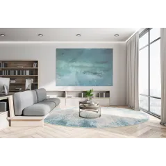 Elegancki Dywan Okrągły Garda Zarzi 240 Cm Niebieski