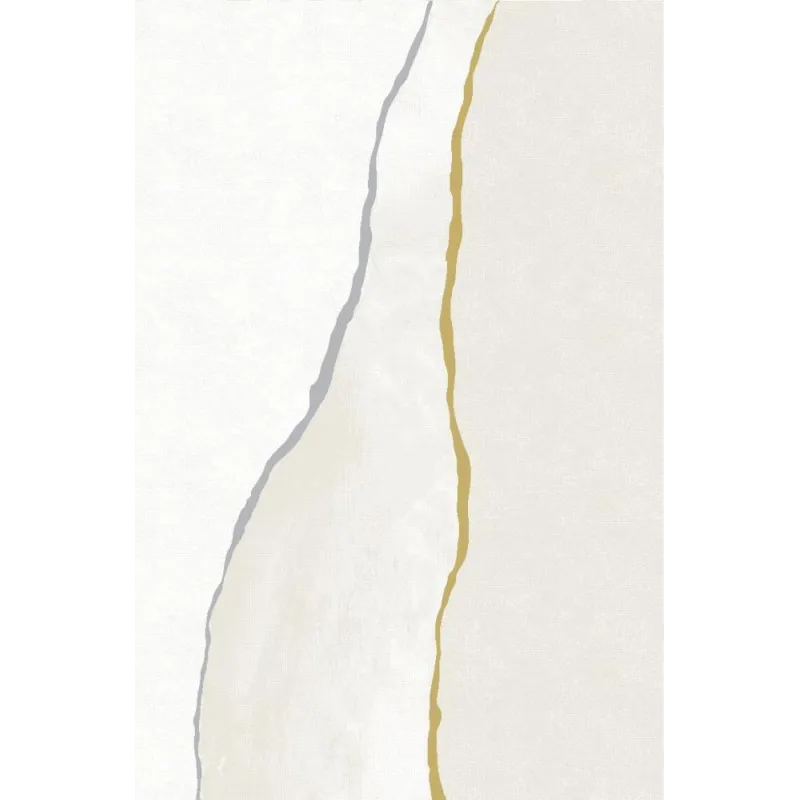 NOWOCZESNY DYWAN GLAMOUR CREATION 80 X 300 CM KREMOWY