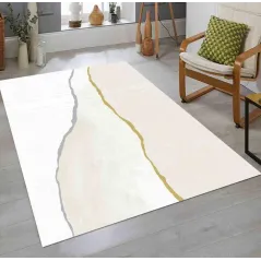 Nowoczesny Dywan Glamour Creation 80 X 300 Cm Kremowy