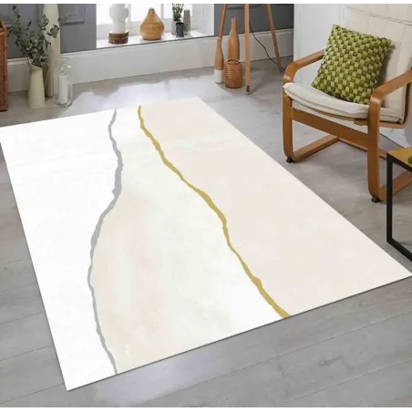 Nowoczesny Dywan Glamour Creation 80 X 300 Cm Kremowy