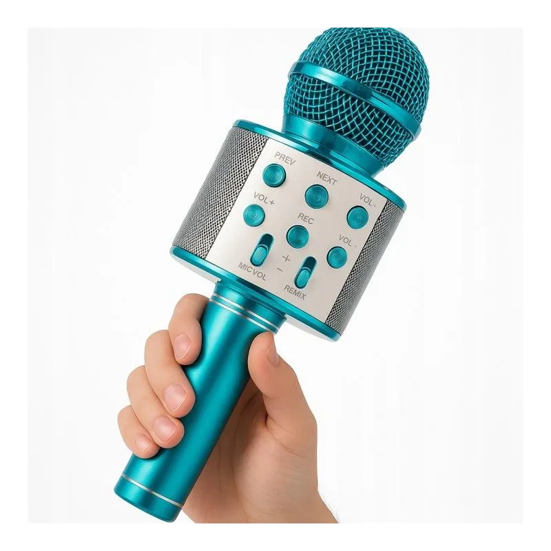 MIKROFON KARAOKE BLUETOOTH Z GŁOŚNIKIEM DLA DZIECI I DOROSŁYCH FUNKCJA DISCO USB