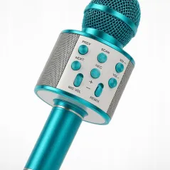 Mikrofon Karaoke Bluetooth Z Głośnikiem Dla Dzieci I Dorosłych Funkcja Disco Usb