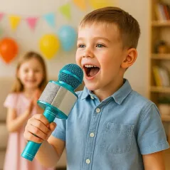 MIKROFON KARAOKE BLUETOOTH Z GŁOŚNIKIEM DLA DZIECI I DOROSŁYCH FUNKCJA DISCO USB