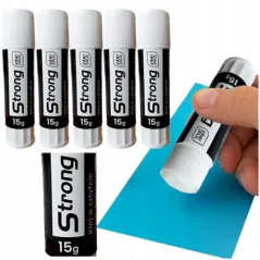 KLEJ W SZTYFCIE STRONG 15 G TRANSPARENTNY KLEJ SZKOLNY I BIUROWY DO PAPIERU INTERDRUK