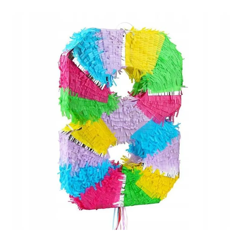 PINIATA CYFRA 8 PASTELOWA NA URODZINY GODAN 50CM