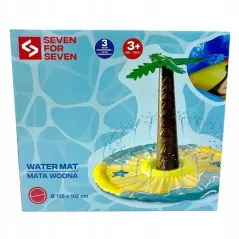 MATA WODNA OGRODOWA DLA DZIECI 135 x 102 CM WYSPA Z PALMĄ SEVEN FOR SEVEN