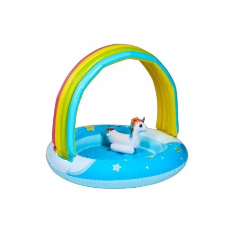 BASEN DMUCHANY DLA DZIECI Z DASZKIEM TĘCZA 95 CM SUNCLUB