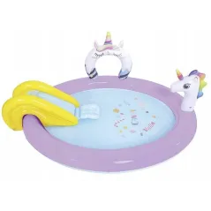 Dmuchany Park Wodny Dla Dzieci Jednorożec Basen Ze Zjeżdżalnią I Fontanną