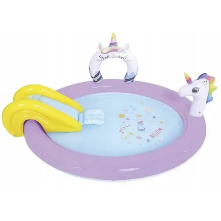 Dmuchany Park Wodny Dla Dzieci Jednorożec Basen Ze Zjeżdżalnią I Fontanną