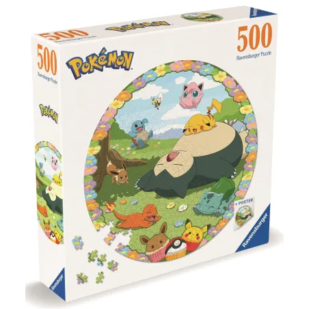 PUZZLE POKEMON BLOOMING OKRĄGŁE 500 ELEMENTÓW RAVENSBURGER 12+