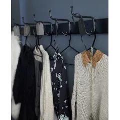 METALOWY WIESZAK Z 3 HAKAMI IKEA PINNIG CZARNY 79 CM