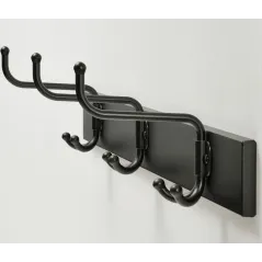 METALOWY WIESZAK Z 3 HAKAMI IKEA PINNIG CZARNY 79 CM