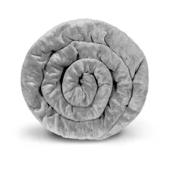 CAŁOROCZNA KOŁDRA OBCIĄŻENIOWA GRAVITY 10 KG 135X200 CM Z POSZEWKĄ SZARA