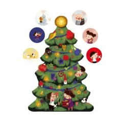 Pucio I Misia Ubierają Choinkę Puzzle 22 Elementy + Zawieszki 2+