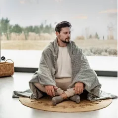 CAŁOROCZNA KOŁDRA OBCIĄŻENIOWA GRAVITY 10 KG 135X200 CM Z POSZEWKĄ SZARA